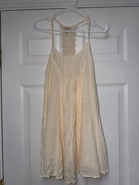 Mossimo Supply Co. Cream Crochet Back Sundress